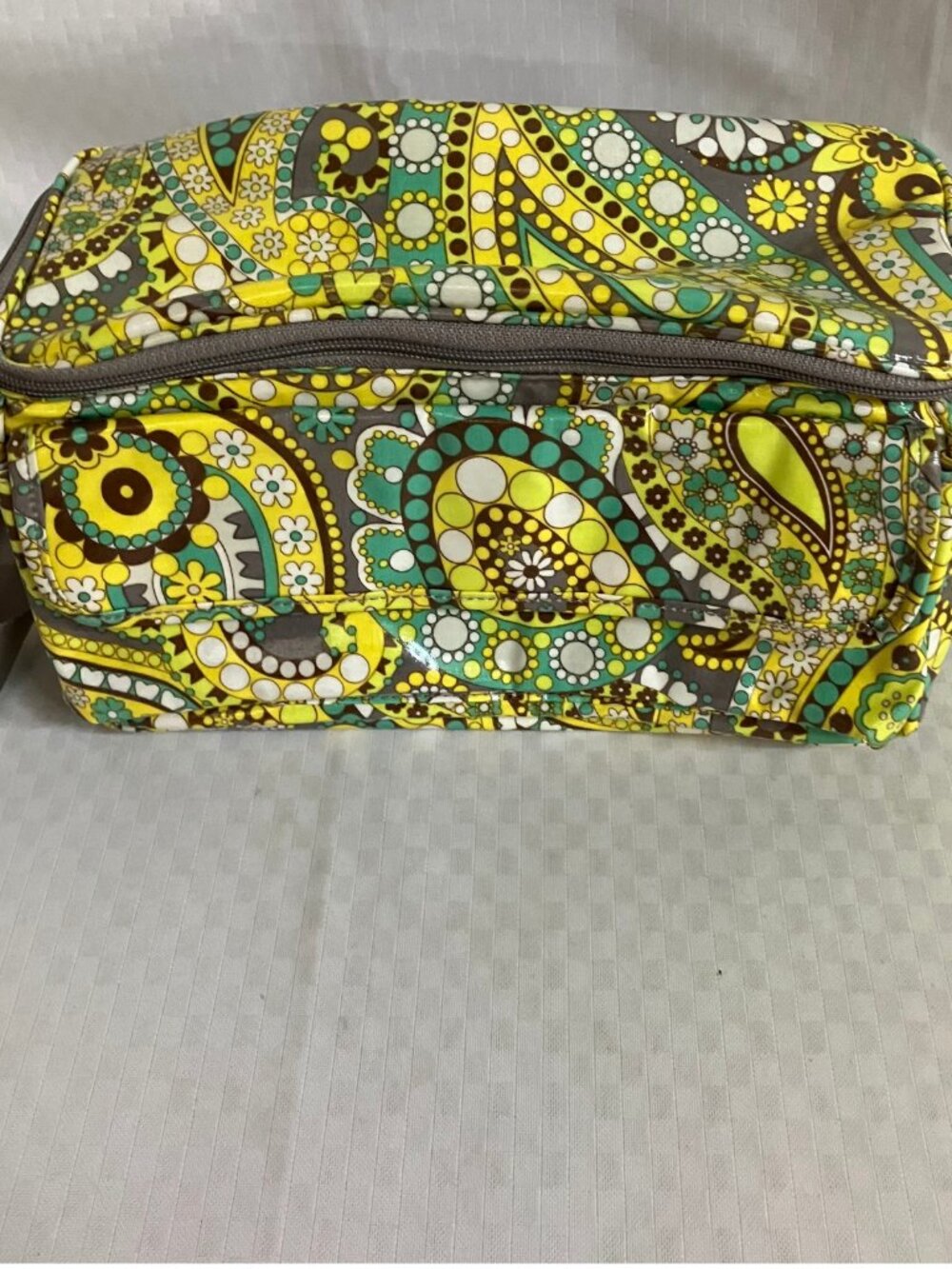 Vera Bradley Insulated Lunch Box Lemon Parfait Turquoise Paisley
